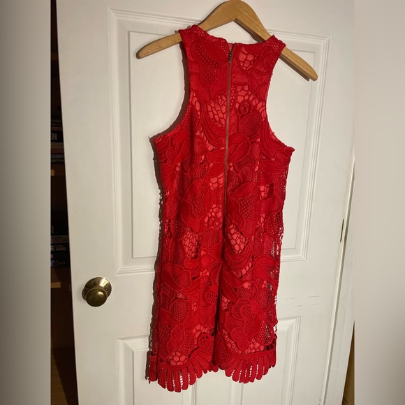 Caspian Shift Dress in Coral - Picture 14 of 14